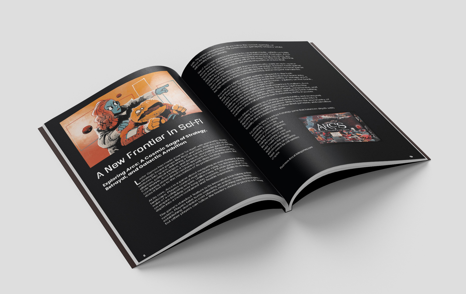 Indie Tabletop Role-Playing and Board Game Magazine with Sci-Fi Theme